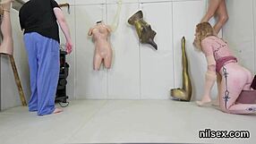 Unusual chick dragged to anal asylum for hardcore uninhibited assfucking treatment