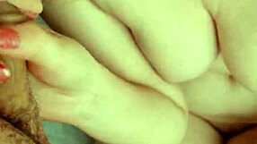 Teasing with a hot handjob until huge cum explodes all over my soft boobs