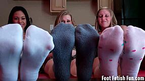Teasing You Wildly While You Jerk Off With Our Sexy Feet In Footjob Fetish Fun!