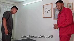 Two massage therapists pound a horny latina with big ass in doggystyle and cowgirl fucking