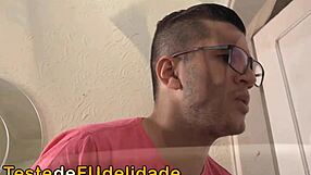 I caught this sexy Brazilian teen babe in lingerie masturbating, so I fucked her hard afterward.