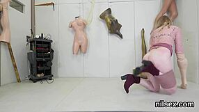 Unusual chick dragged to anal asylum for hardcore uninhibited assfucking treatment