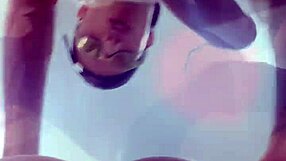 Caught Brazilian taking shower and went down on bareback pussy eating