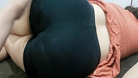 I give a massage to my best friend in mini shorts