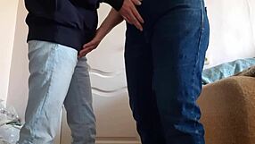 teacher and student dive into mutual masturbation and wet pussy sex in tight jeans at university