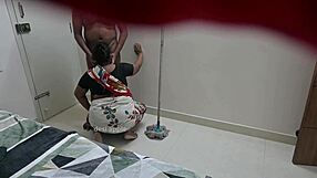 i'm flashing my cock right in front of the maid while she works