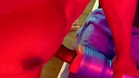 in a raw display of passion, shemale bya lessa unleashes a massive cumshot after intense big cock action