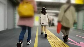 Japanese Couple Films Creampie Sex After Picnic Date And Train Groping