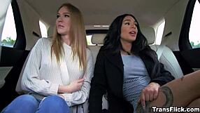 hey sophia burns, you hitchhiker slut, get ready for eva maxim and crystal thayer to dominate you in this wild bdsm fuckfest with ring gags, enema play, and huge toys pounding your shaved pussy and ass