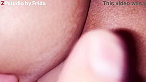 Massive dildo thrusts deep into cute latina's tight ass for intense pleasure