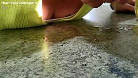 Kiwi Milf Sub Slurps Wine Spill From Master In Dirty Fetish Play With Piercing And Tattoo