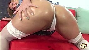 Oh gosh, I'm this gorgeous blonde Lexi Love in hot stockings getting my tight hole anal pounded hard...