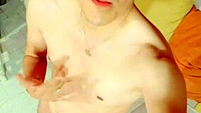 Skinny amateur guy from usa masturbates solo with his cock while wearing his new hat in close-up action