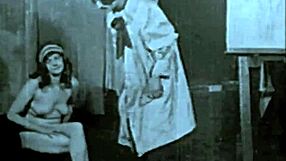 Who knew vintage pornostalgia could hide such hairy beaver fucking in antique retro style