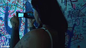 Rotten Venus subtly binds Paola in tape, exploring feet and toes with a teasing lick.