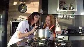 i feel so aroused during this sensual kitchen photoshoot turning into creampie sex with the assistant