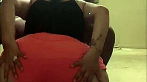 thick ass latina milf sucking bbc from back view with passion