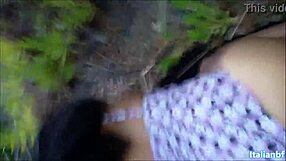 Petite big ass Latina takes monster BBC in passionate public outdoor sex