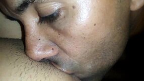 my cousin pleasures me with his tongue on my big swollen lubricated vagina