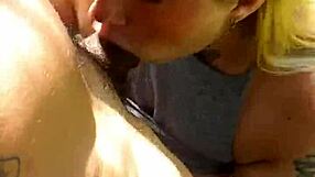 Blonde with Big Natural Tits Gives Outdoor Blowjob and Wants That Rich Lechita Cum.