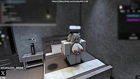 quietly bending over to fuck a fan on the bed with wet cowgirl riding