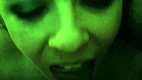 White girl performs oral on Indian cock before swallowing the cum load in her mouth.