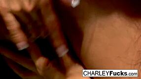 is charlie getting all slippery and wet while licking sexy brunette capri's pussy?