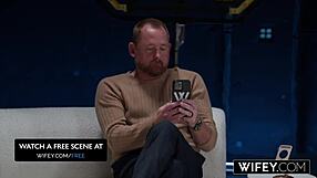 wifey hotwife milf real wife ridley rides christians cock like a pro, bending over in lingerie for deep missionary