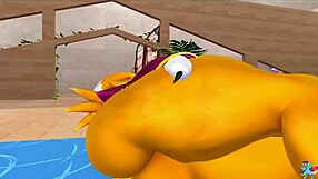 Renamon Delivers Intense NSFW Workout in Furry Music Video with Stretching Moves