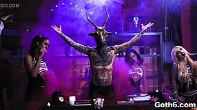 oh damn i cant believe these crazy goth teen sluts kenzie reeves kira noir and jane wilde shared a giant interracial dick in wild foursome banging