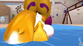 Renamon Delivers Intense NSFW Workout in Furry Music Video with Stretching Moves