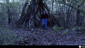 lost in the woods, valentina nappi gets frozen in time and facefucked with bondage and humiliation