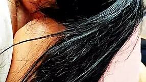 blonde amateur gives pov handjob and oral sucking while playing on bed before mom arrives