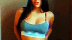 this naughty girl starts twerking and dancing funk wildly, building up to an intense orgasm release