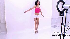 Watch This Tiny Brunette Get Fucked Hard at Modeling Audition with Cum Swallow - Oh Yeah!