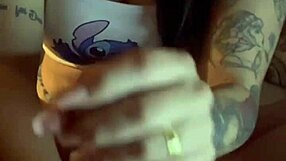 Filled Latina Milf's Feet with Cum After Monster Cock Massage