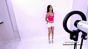 Watch This Tiny Brunette Get Fucked Hard at Modeling Audition with Cum Swallow - Oh Yeah!