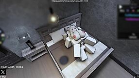 quietly bending over to fuck a fan on the bed with wet cowgirl riding