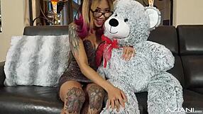 hey that tiny asian teen 18+ is shoving a dildo deep into her dripping wet pussy