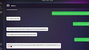 Blonde with small tits dives into some dirty texting games in Melissa's wild ending