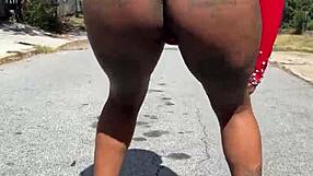 oh man, she's squirting everywhere all over atlanta with that big black cock ripping her clothes in missionary outdoors... wild stuff!