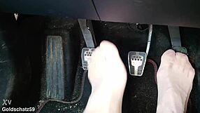 Pumping In Birkenstocks! Close-Up European Feet Fetish With Mature Nylon Pantyhose Toes.