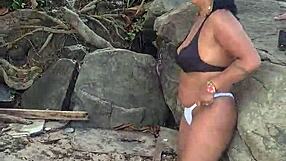 Hey, we're the peludinhas crew getting wild with bisexual swings on the beach