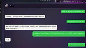 Blonde with small tits dives into some dirty texting games in Melissa's wild ending