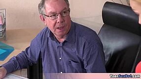 I see the old teacher getting special help from Rebecca for her grades today