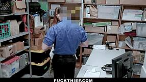 Shoplifting Teen Gets Caught By Mall Security And Bent Over For Hardcore Doggystyle Punishment In Office