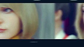 Intense Threesome Action Featuring Horny Tifa Aerith and Cloud in Fantasy Setup