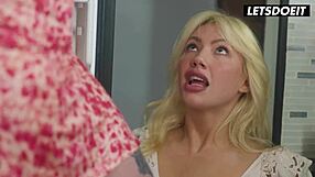 मेच्योर ब्लॉन्ड और ब्रूनेट बीएफएफ क्यों ग्लैमर लेस्बियन एक्शन में स्ट्रैप-ऑन फक करती हैं?