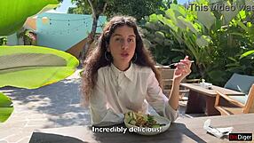 I cummed on her face in public cafe. she ate lunch with cum covering face.