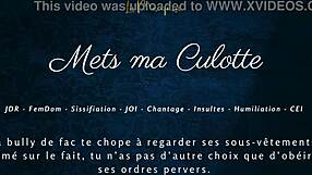 i feel so humiliated in this french femdom sissification with european joi and cei instructions